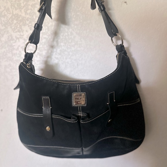 Gorgeous Black Vintage Suede Dooney & Burke - Picture 1 of 9